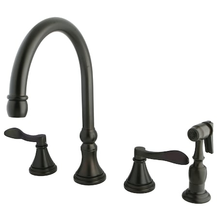 Kingston Brass Widespread Kitchen Faucet, Oil Rubbed Bronze KS2795DFLBS